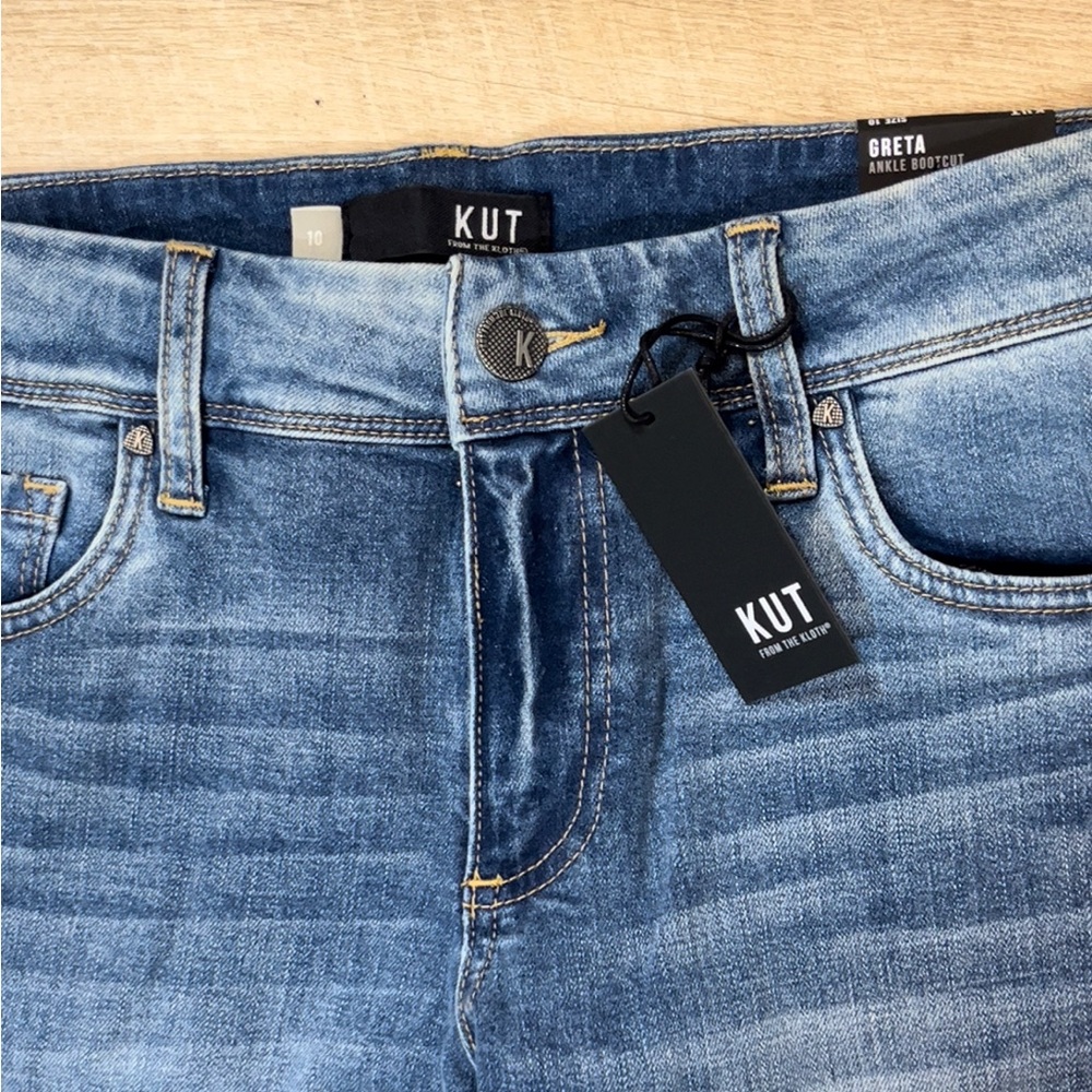 NWT Kut From The Kloth Women’s Greta Ankle Bootcut Jeans Size 10 - Picture 4 of 11